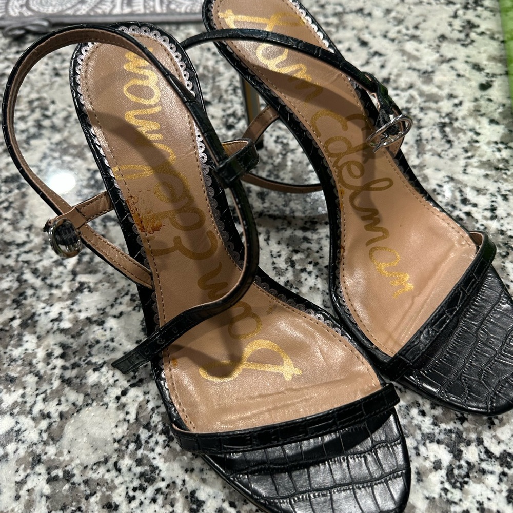 Sam Edelman Black Strappy Heels - Picture 6 of 6